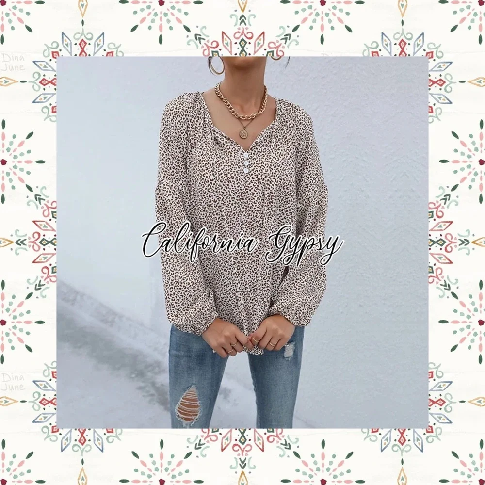 Leopard Print Blouse - Picture 2 of 5